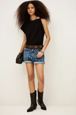 Ba&Sh ALLIA camiseta de manga corta NEGRO Discount