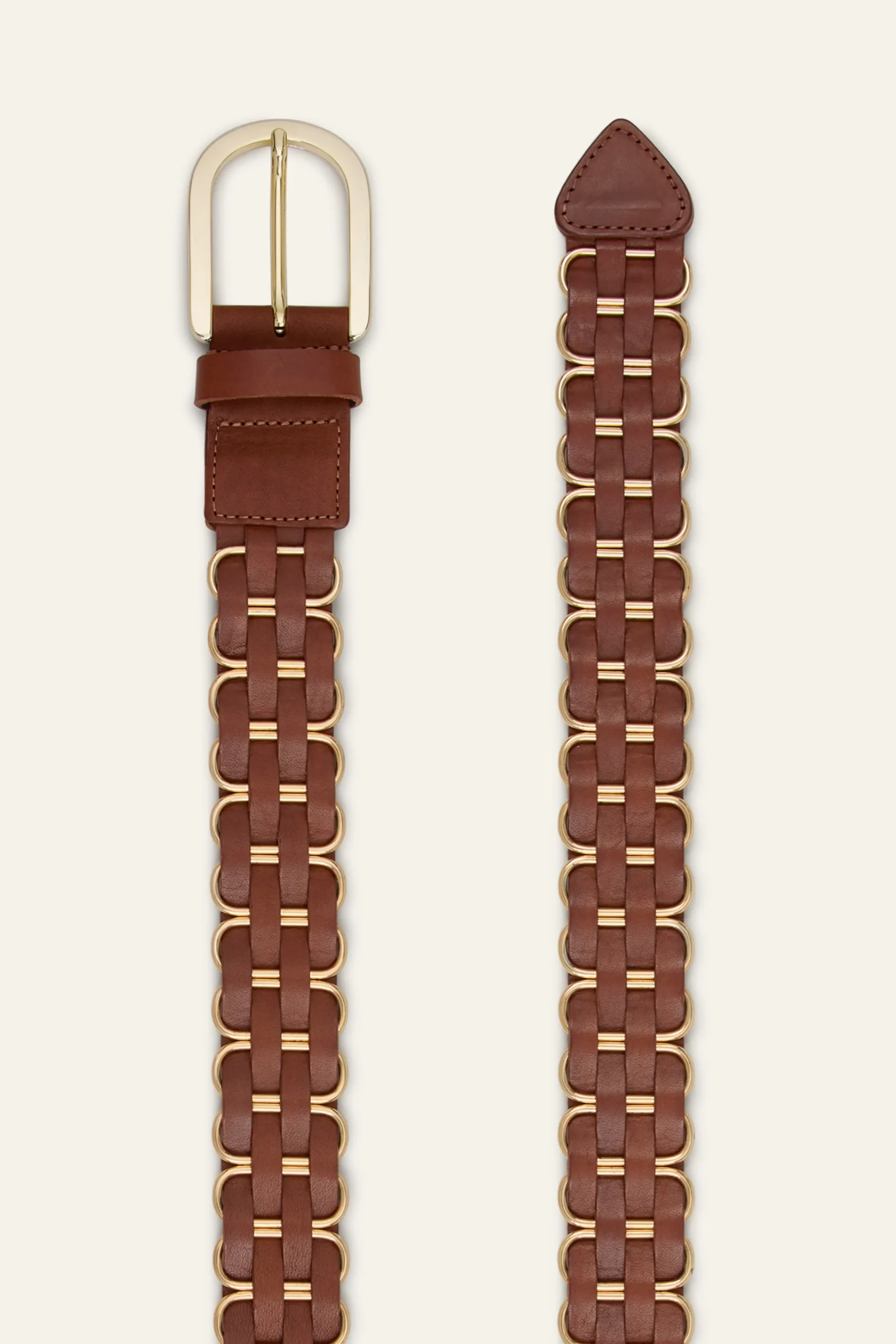 Ba&Sh BECK cinturón de cuero trenzado € 175 MARRON Online