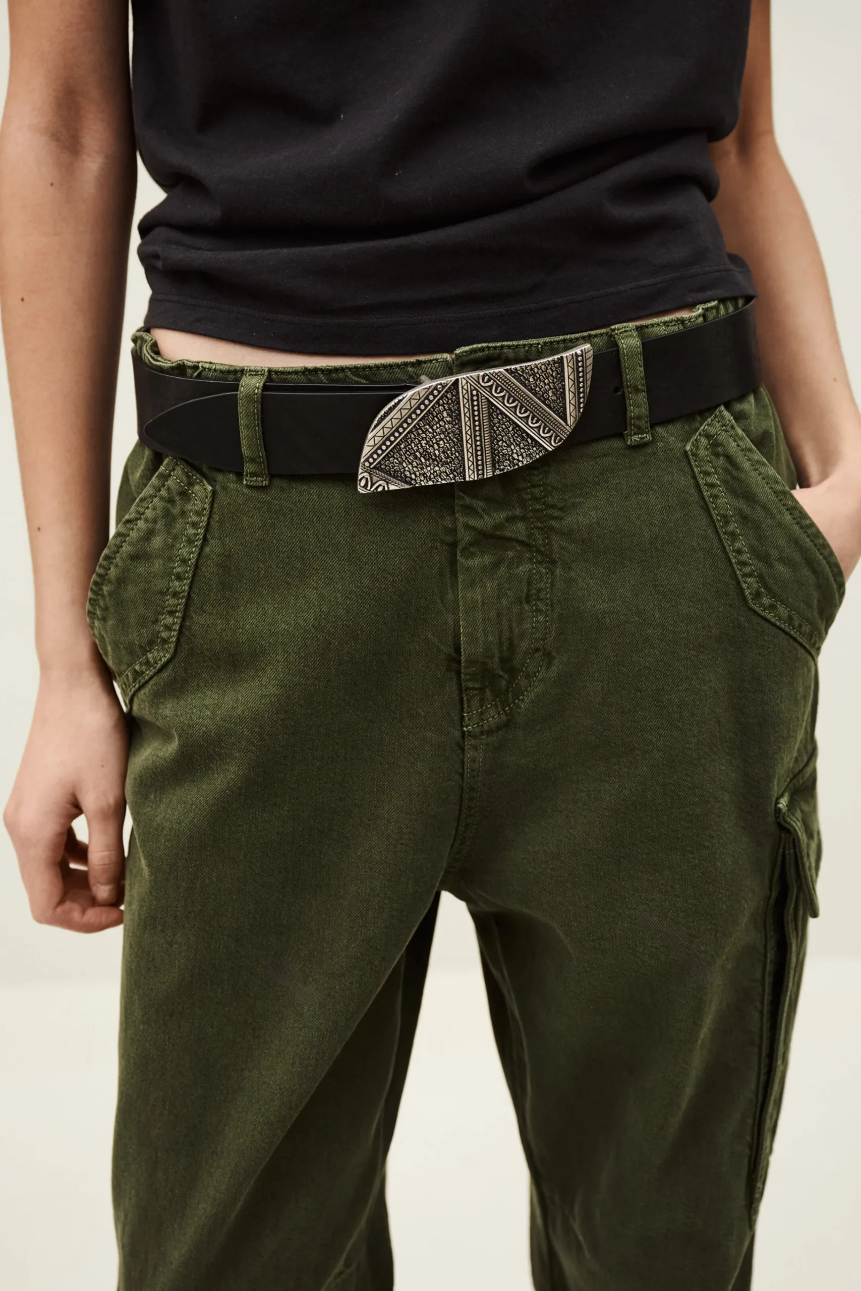 Ba&Sh BEIRA cinturón de cuero € 155 € 108,50 NEGRO Clearance