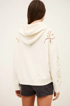 Ba&Sh BENI sudadera con capucha bordada ECRU Clearance