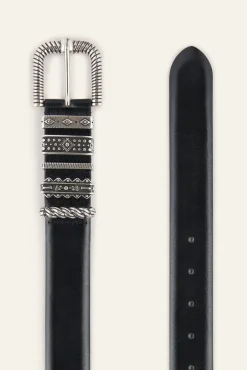Ba&Sh BERKANE múltiples trabillas para cinturón € 145 NEGRO Discount