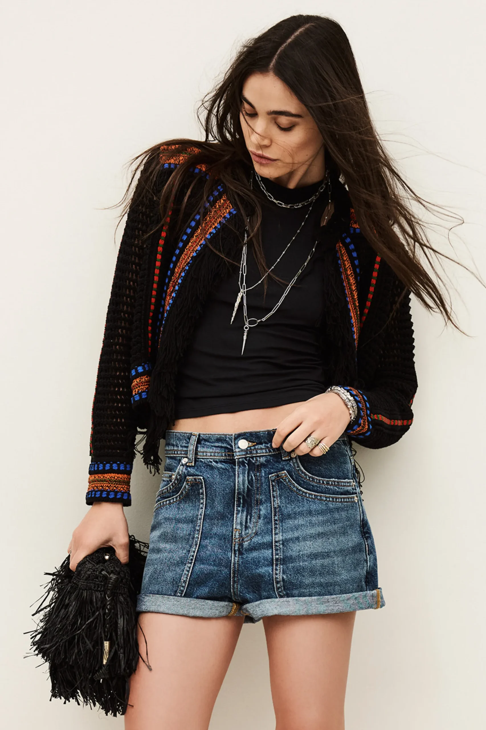 Ba&Sh BIANCA cárdigan de punto € 95 NEGRO Best
