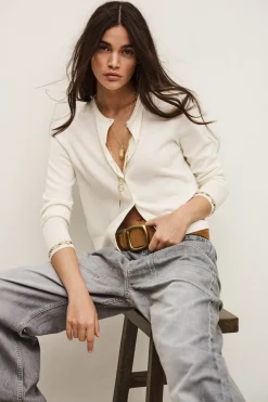 Ba&Sh BIJOT CARDIGAN ECRU Hot
