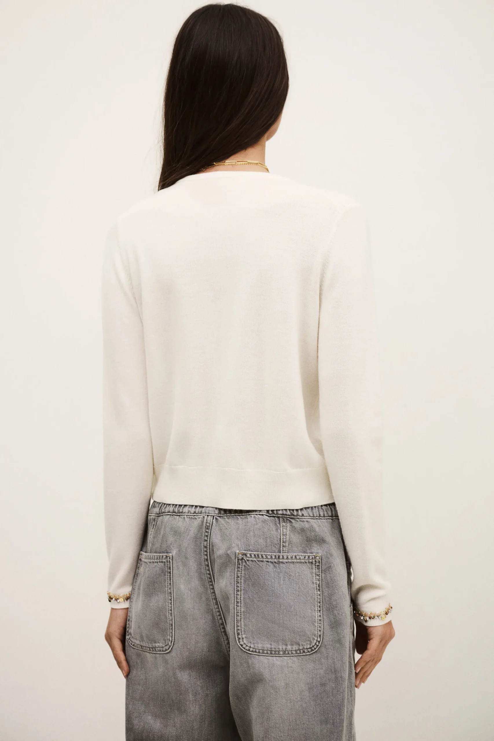 Ba&Sh BIJOT CARDIGAN ECRU Hot