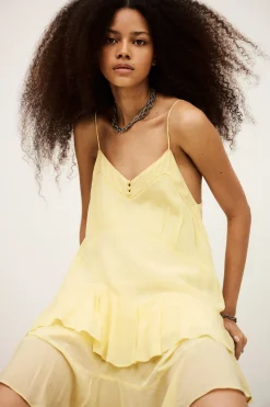 Ba&Sh BILONA vestido corto AMARILLO Outlet