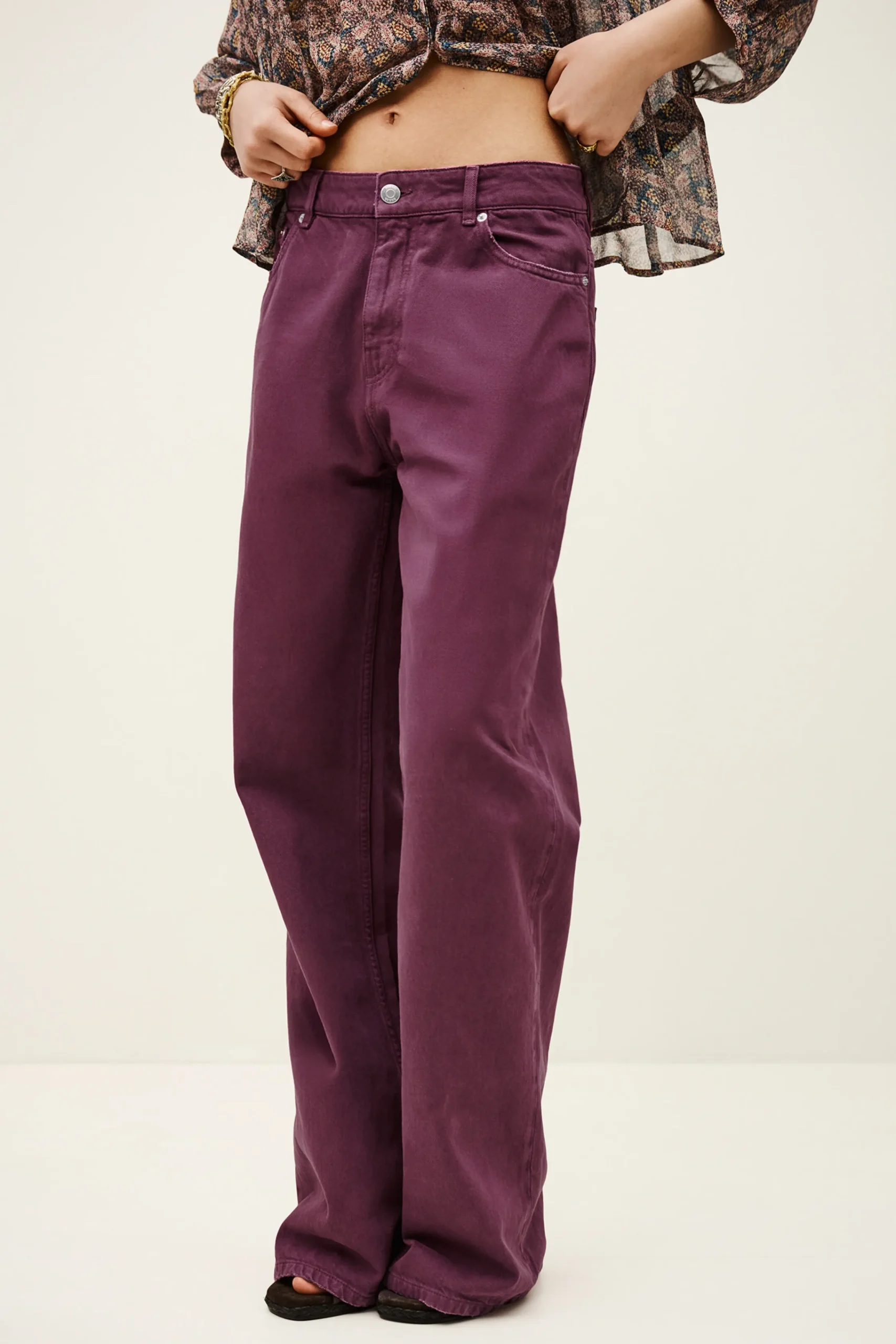 Ba&Sh BONEY vaqueros anchos € 185 PÚRPURA New