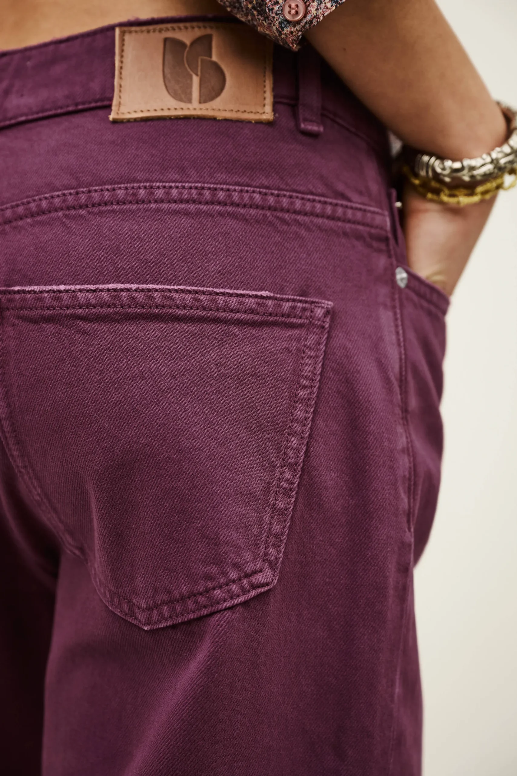 Ba&Sh BONEY vaqueros anchos € 185 PÚRPURA New