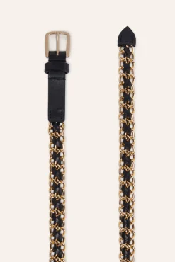 Ba&Sh BROOKE cinturon metalico ORO New