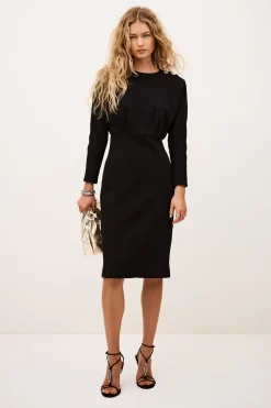 Ba&Sh BRYT vestido midi elegante NEGRO Discount