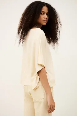 Ba&Sh CACIA camiseta tipo capa ECRU Clearance