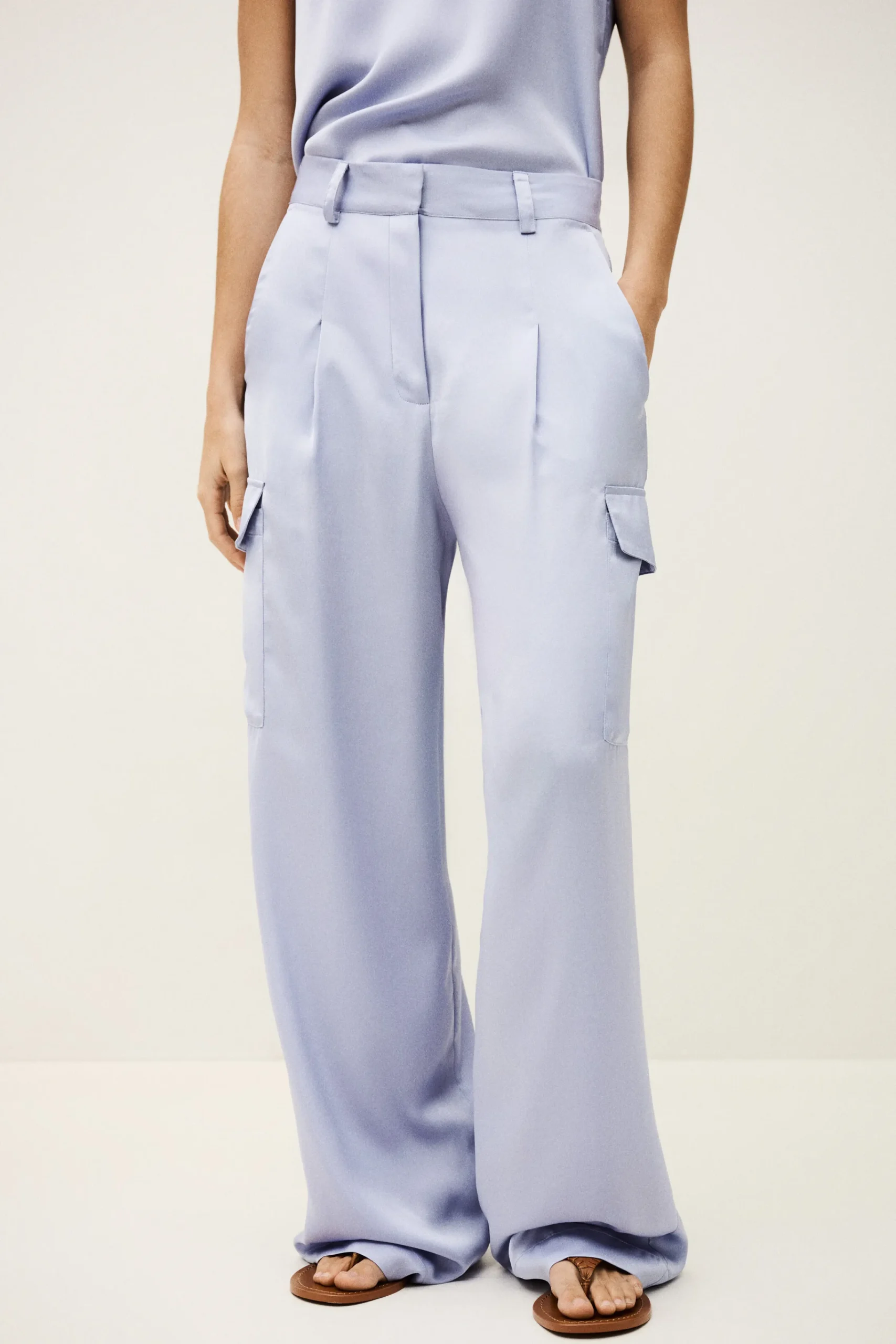 Ba&Sh CARY pantalón cargo ancho € 215 PÚRPURA Hot