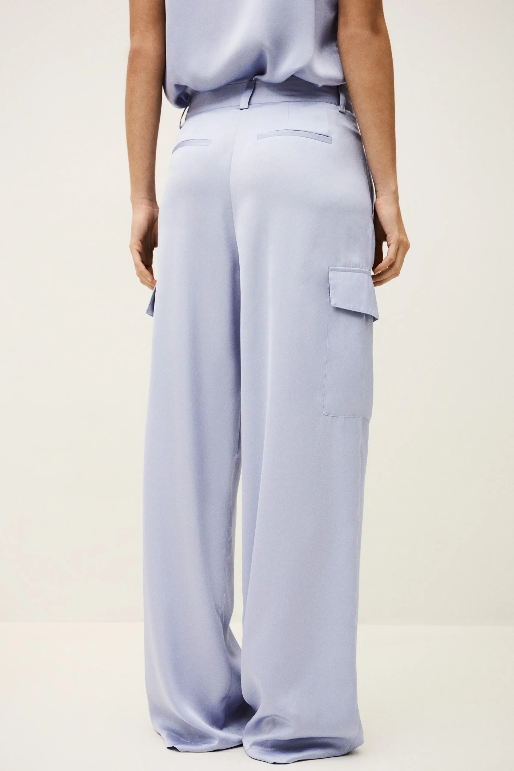 Ba&Sh CARY pantalón cargo ancho € 215 PÚRPURA Hot
