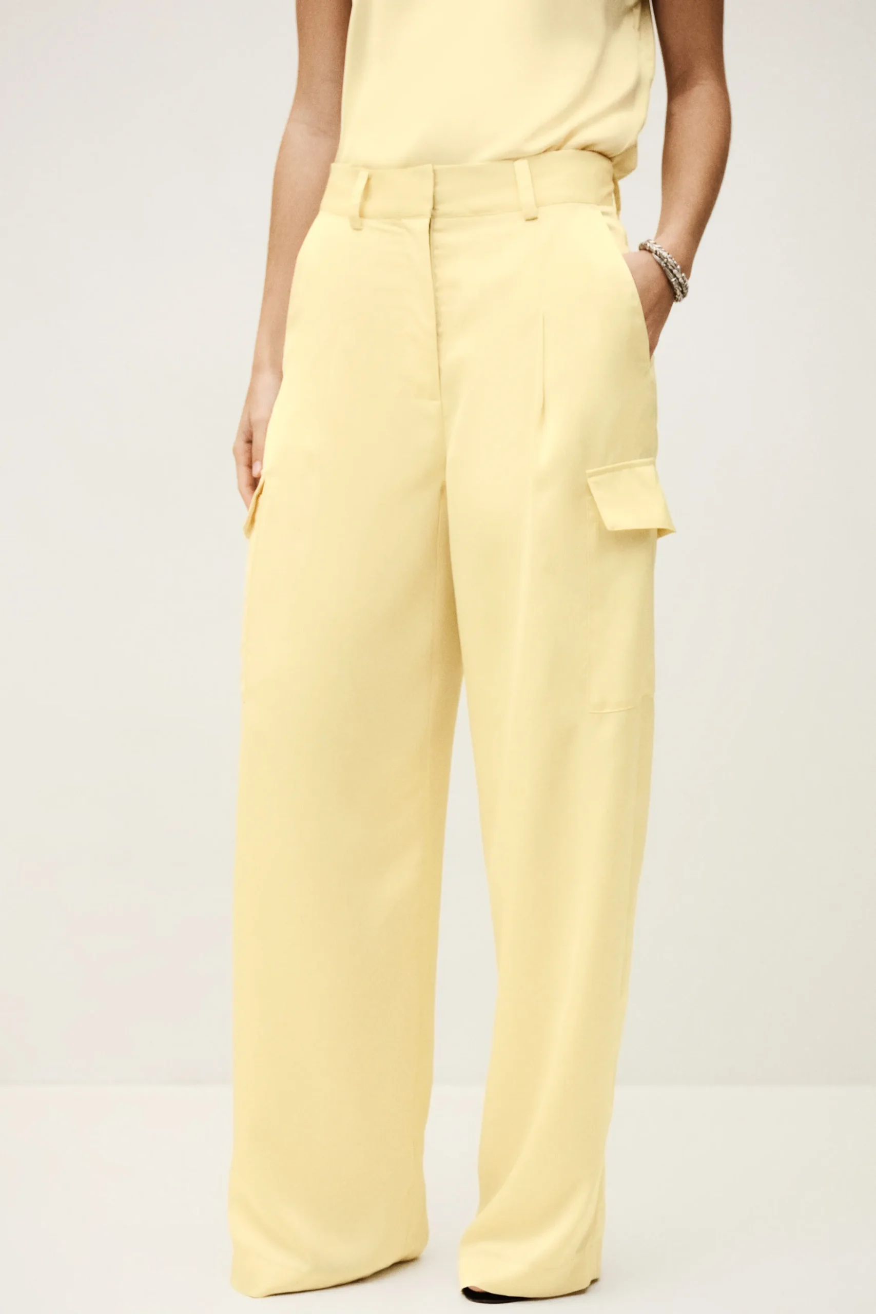 Ba&Sh CARY pantalón cargo ancho € 215 AMARILLO Best