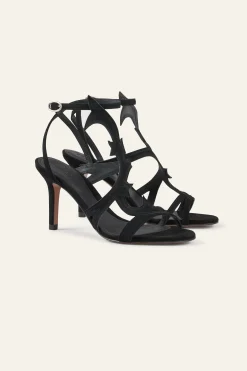 Ba&Sh CATE sandalias de tacón de ante NEGRO Hot