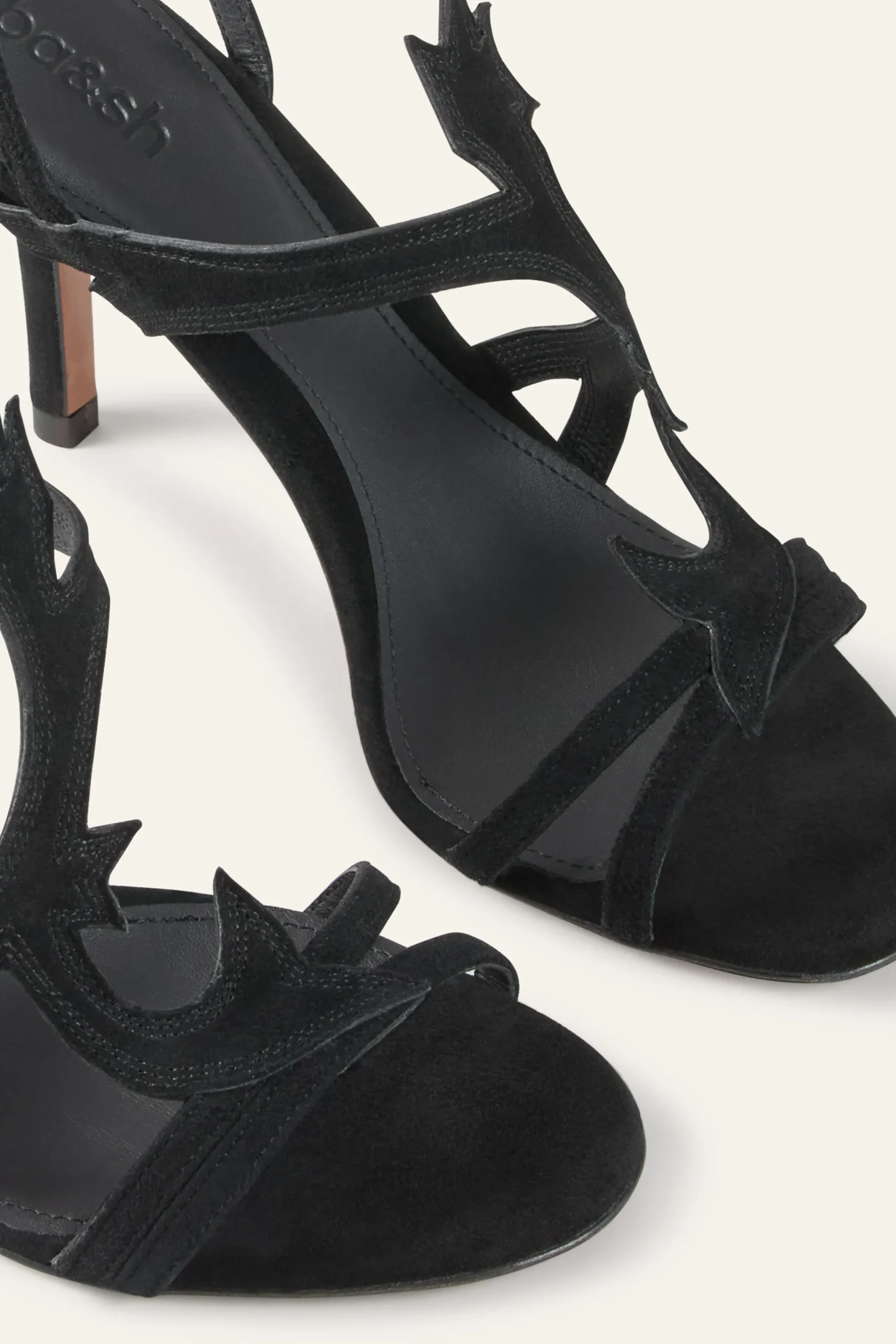 Ba&Sh CATE sandalias de tacón de ante NEGRO Hot