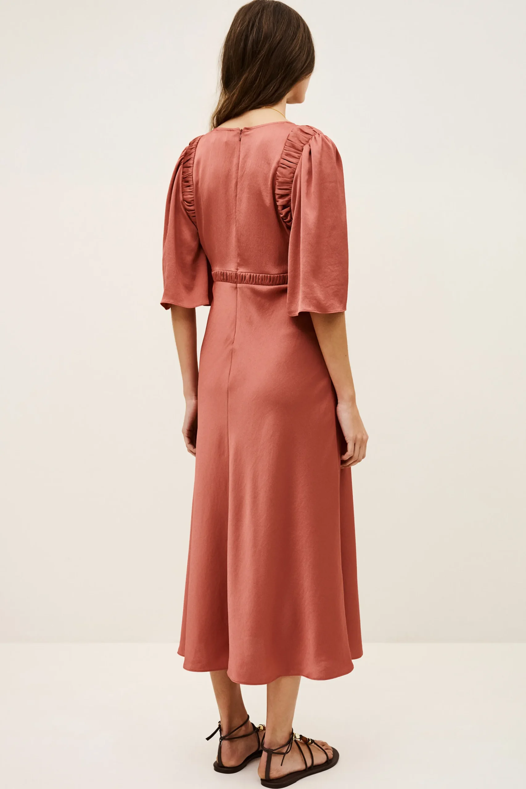 Ba&Sh CHARLOTTE vestido midi PINK Outlet