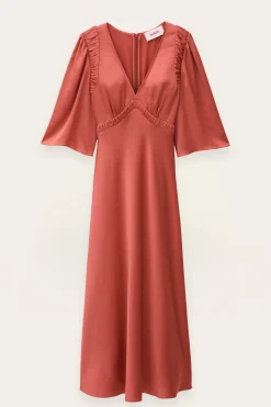Ba&Sh CHARLOTTE vestido midi PINK Outlet