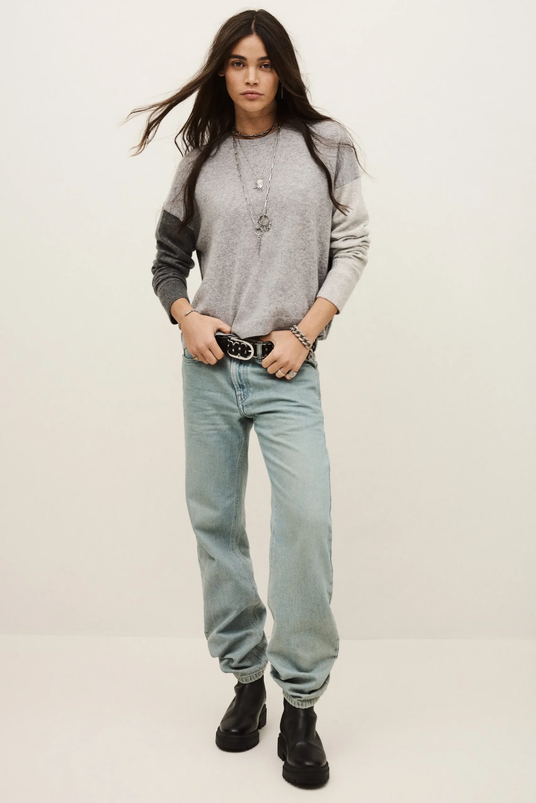 Ba&Sh CHAYA JUMPER GRIS Sale