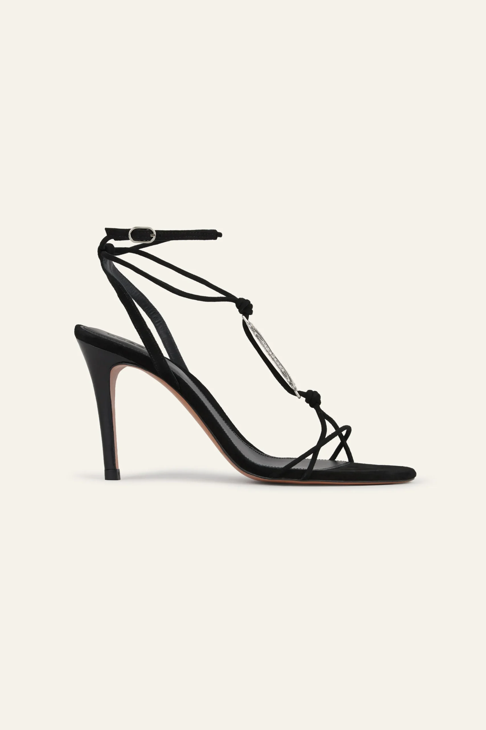 Ba&Sh CHAYA sandalias planas de cuero NEGRO Sale