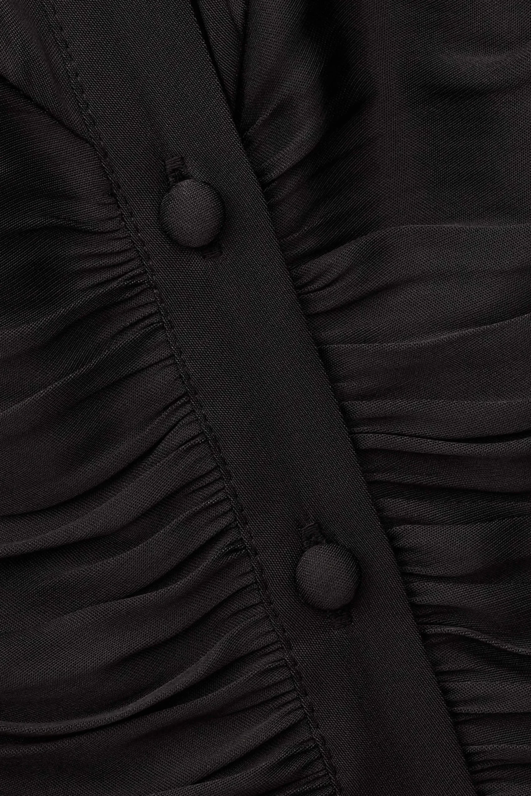 Ba&Sh CIMILA top satinado ajustado NEGRO New