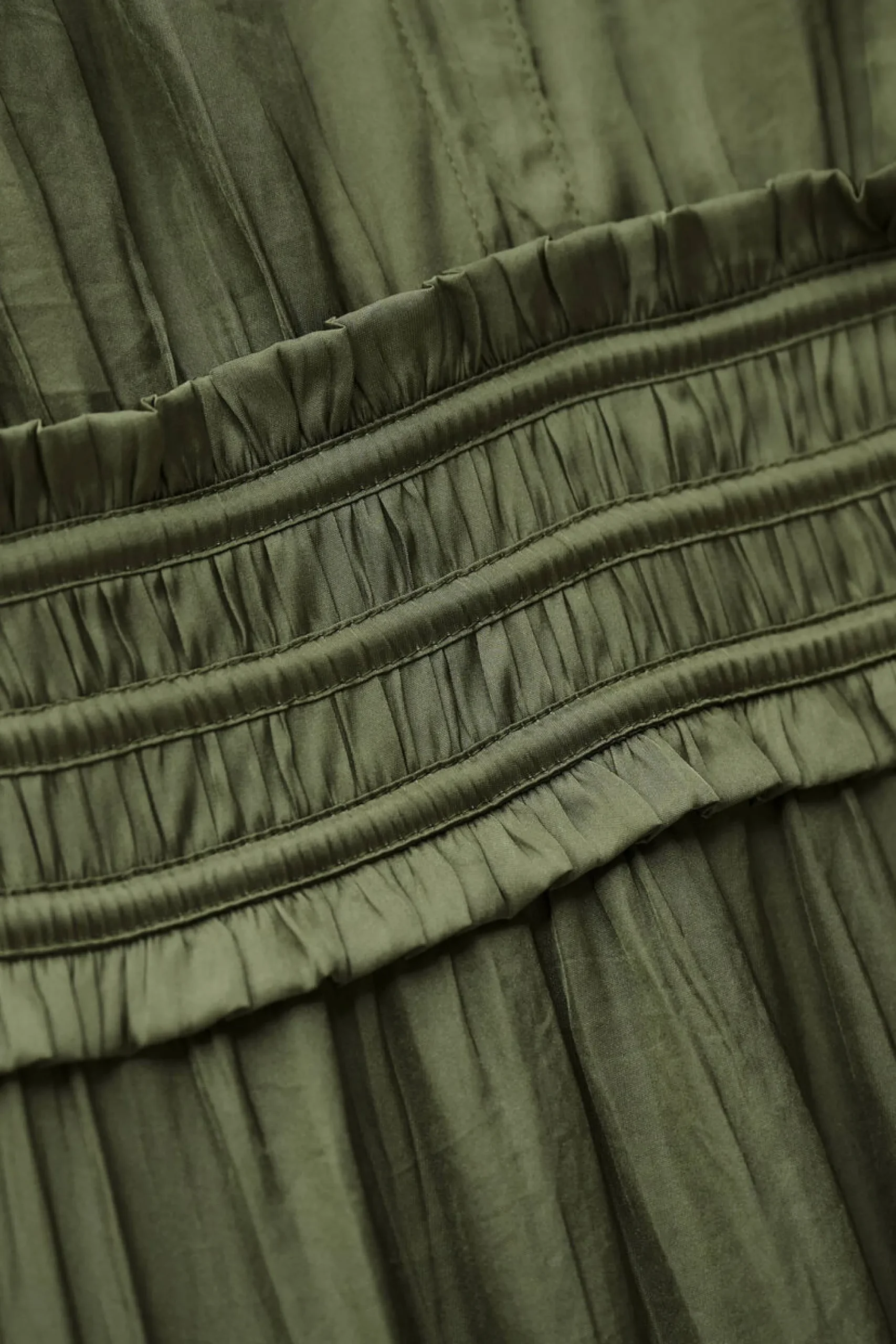 Ba&Sh CLELI vestido corto fruncido VERDE Hot