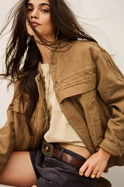 Ba&Sh COLY chaqueta sahariana MARRON New
