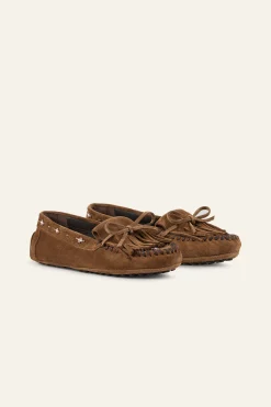 Ba&Sh CORTO mocasines de ante MARRON Discount