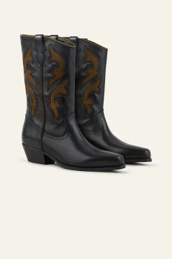 Ba&Sh CURTIS botas santiags de cuero NEGRO Sale