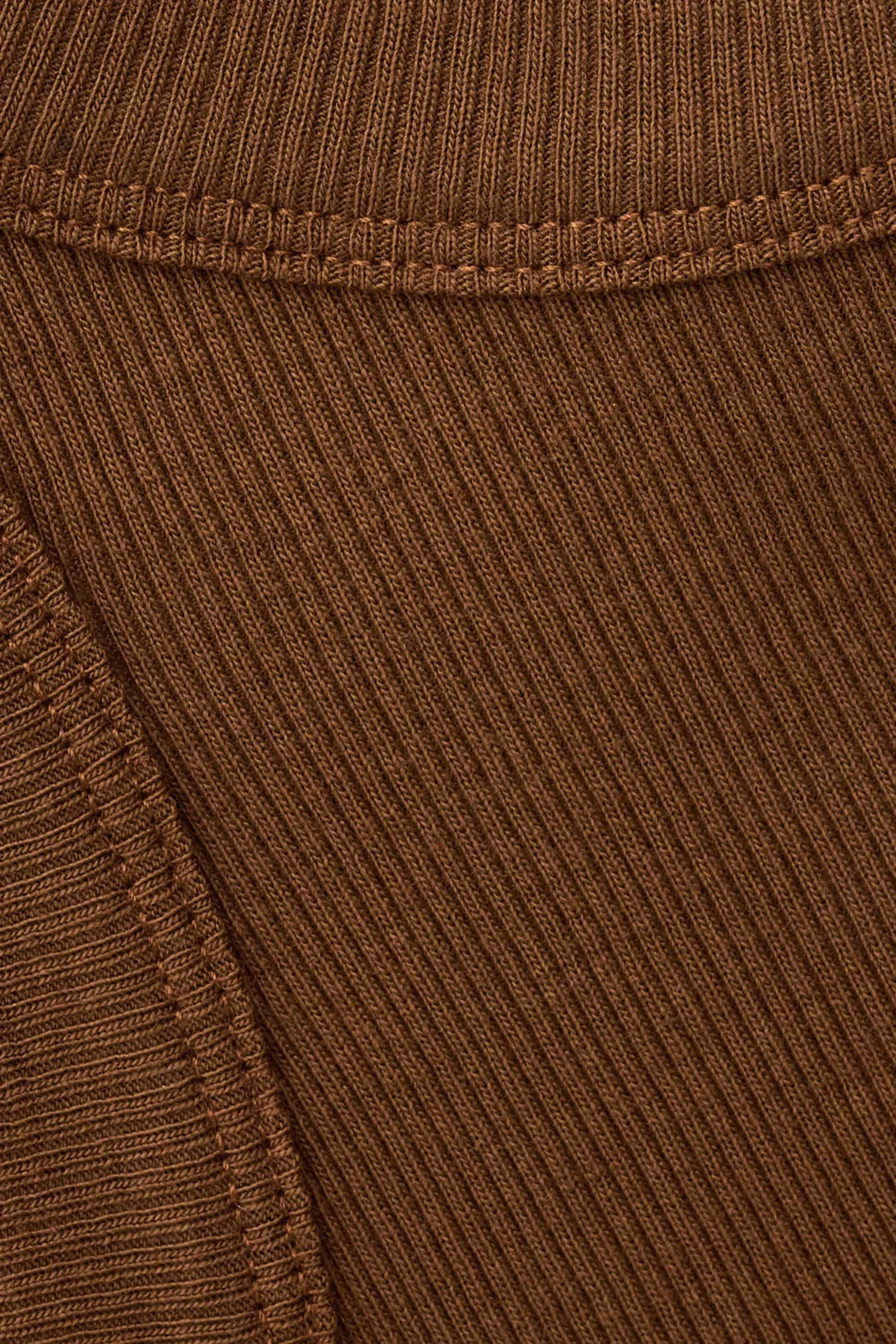 Ba&Sh CYNDA top de algodón de canalé MARRON New