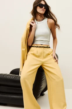 Ba&Sh DEANA pantalón recto € 195 AMARILLO Discount