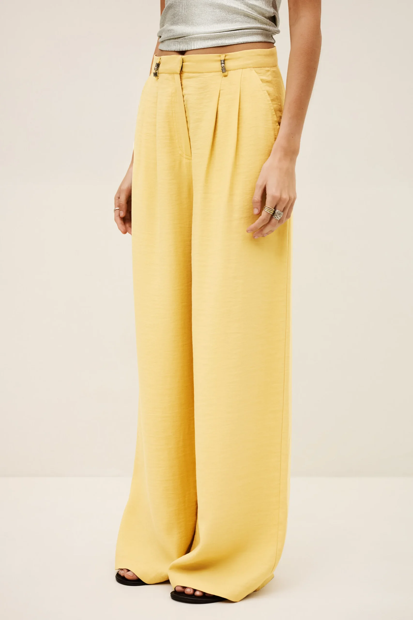 Ba&Sh DEANA pantalón recto € 195 AMARILLO Discount