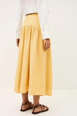 Ba&Sh DONIA falda midi AMARILLO