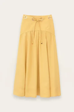 Ba&Sh DONIA falda midi AMARILLO
