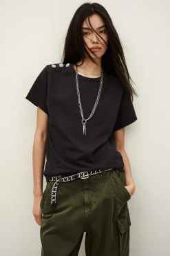 Ba&Sh ELMER T-SHIRT GRIS Hot