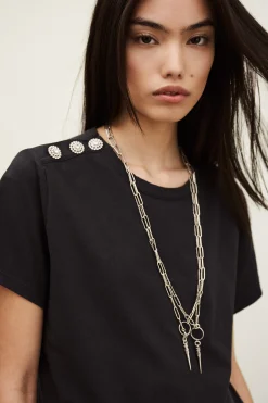 Ba&Sh ELMER T-SHIRT GRIS Hot