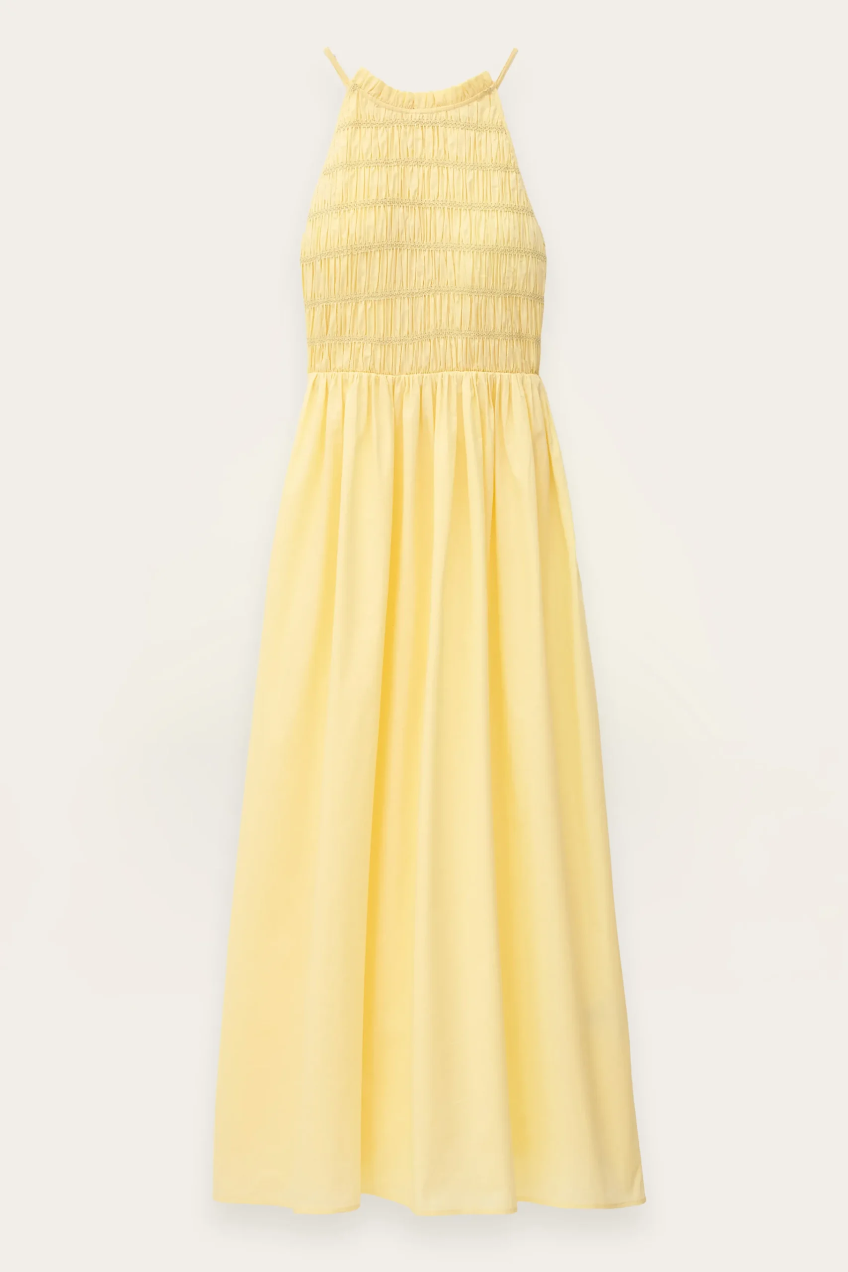 Ba&Sh ERIS vestido largo con fruncido elástico AMARILLO Discount