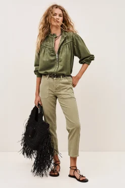Ba&Sh FALLY vaqueros slim € 175 VERDE Sale