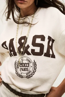 Ba&Sh FENJA long-sleeved sweatshirt BEIGE Clearance