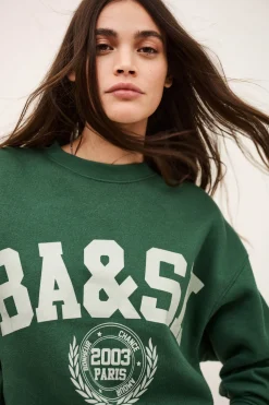 Ba&Sh FENJA sudadera de cuello redondo VERDE New
