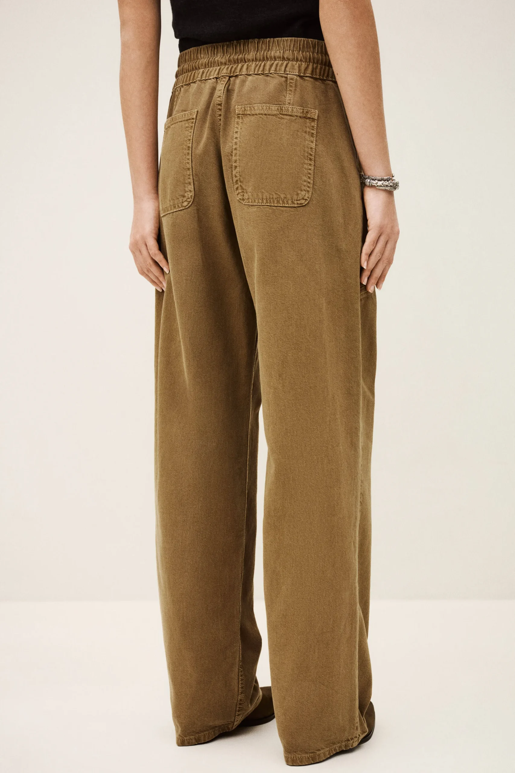 Ba&Sh FIMA pantalón ancho € 185 MARRON Clearance