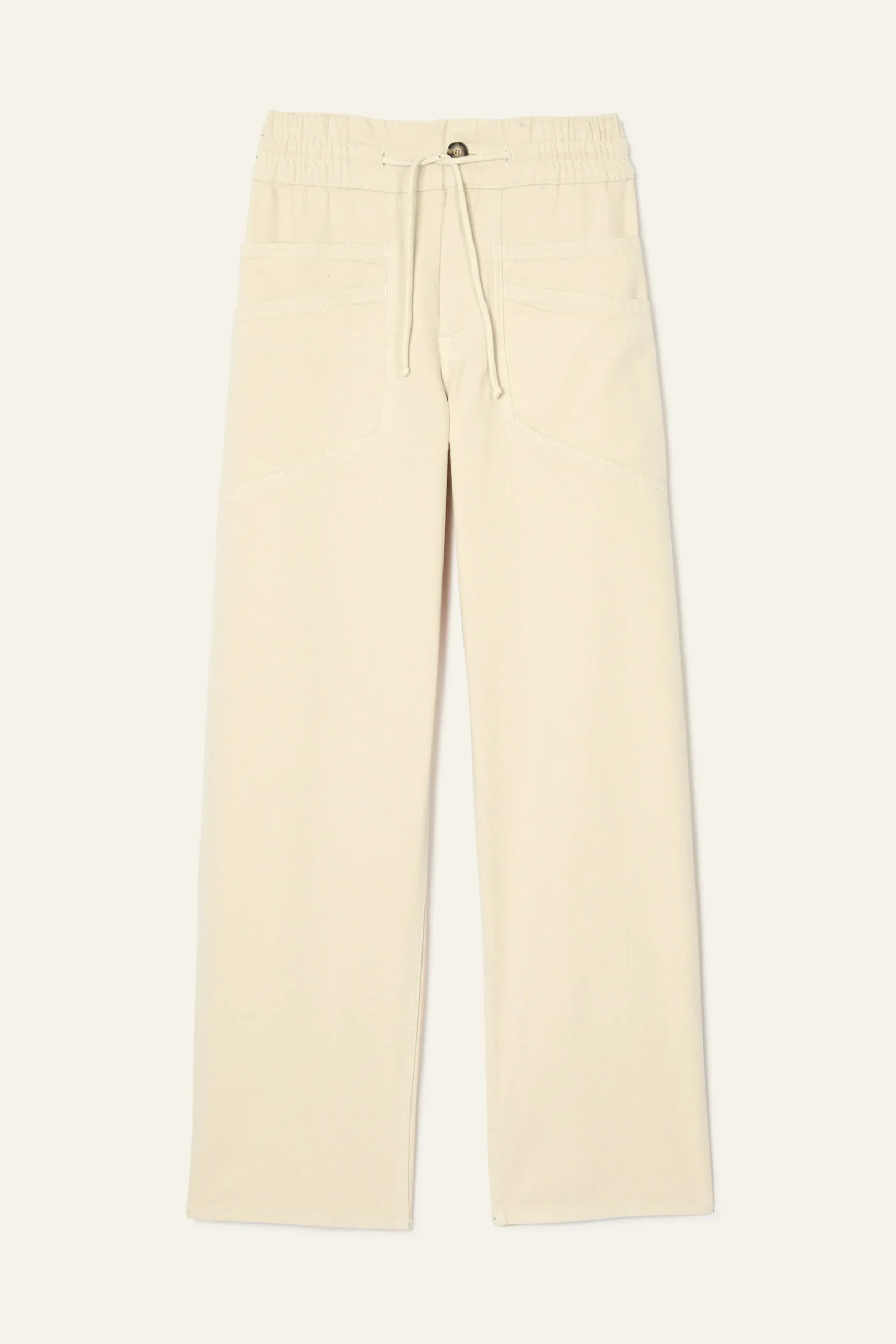 Ba&Sh FIMA pantalones rectos sueltos ECRU Best