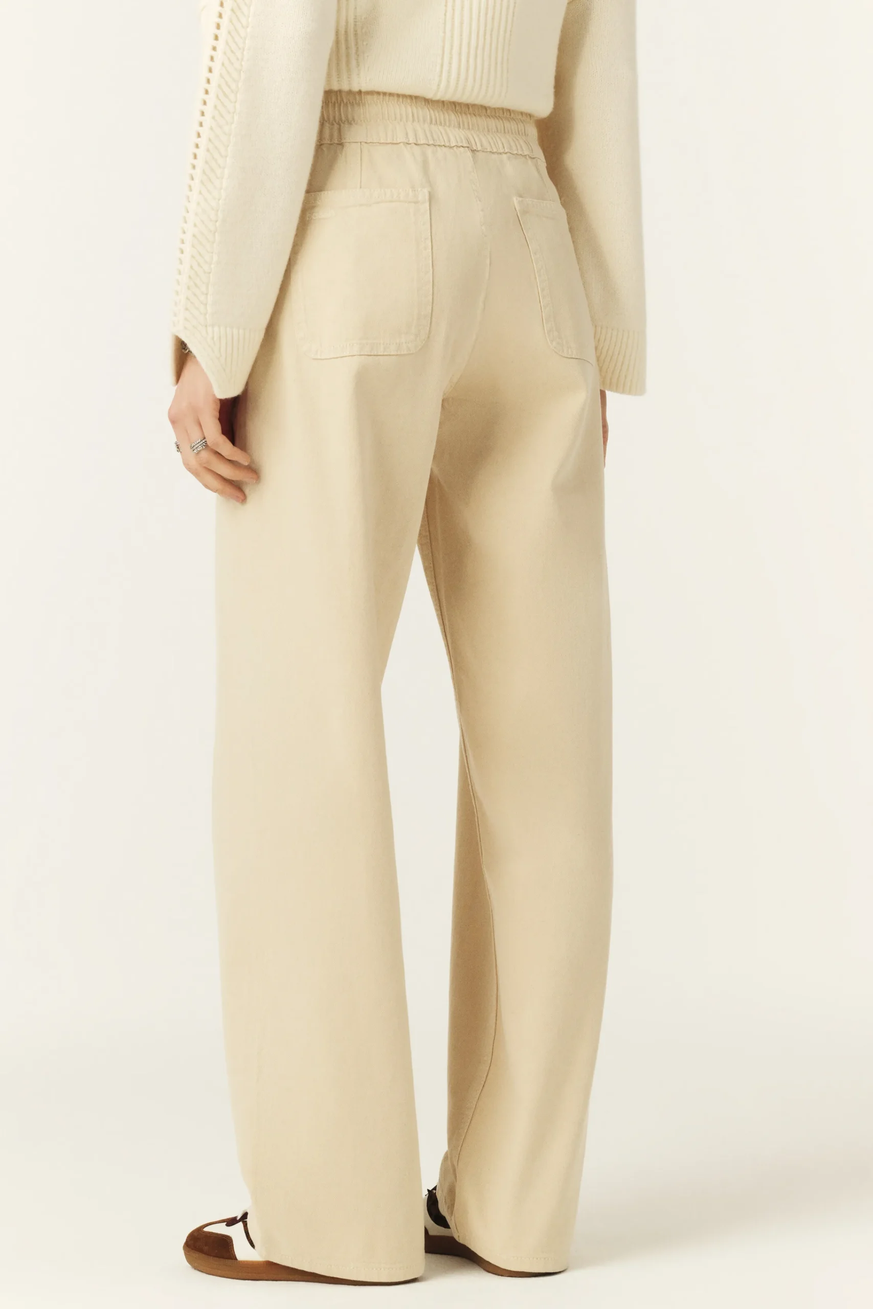 Ba&Sh FIMA pantalones rectos sueltos ECRU Best