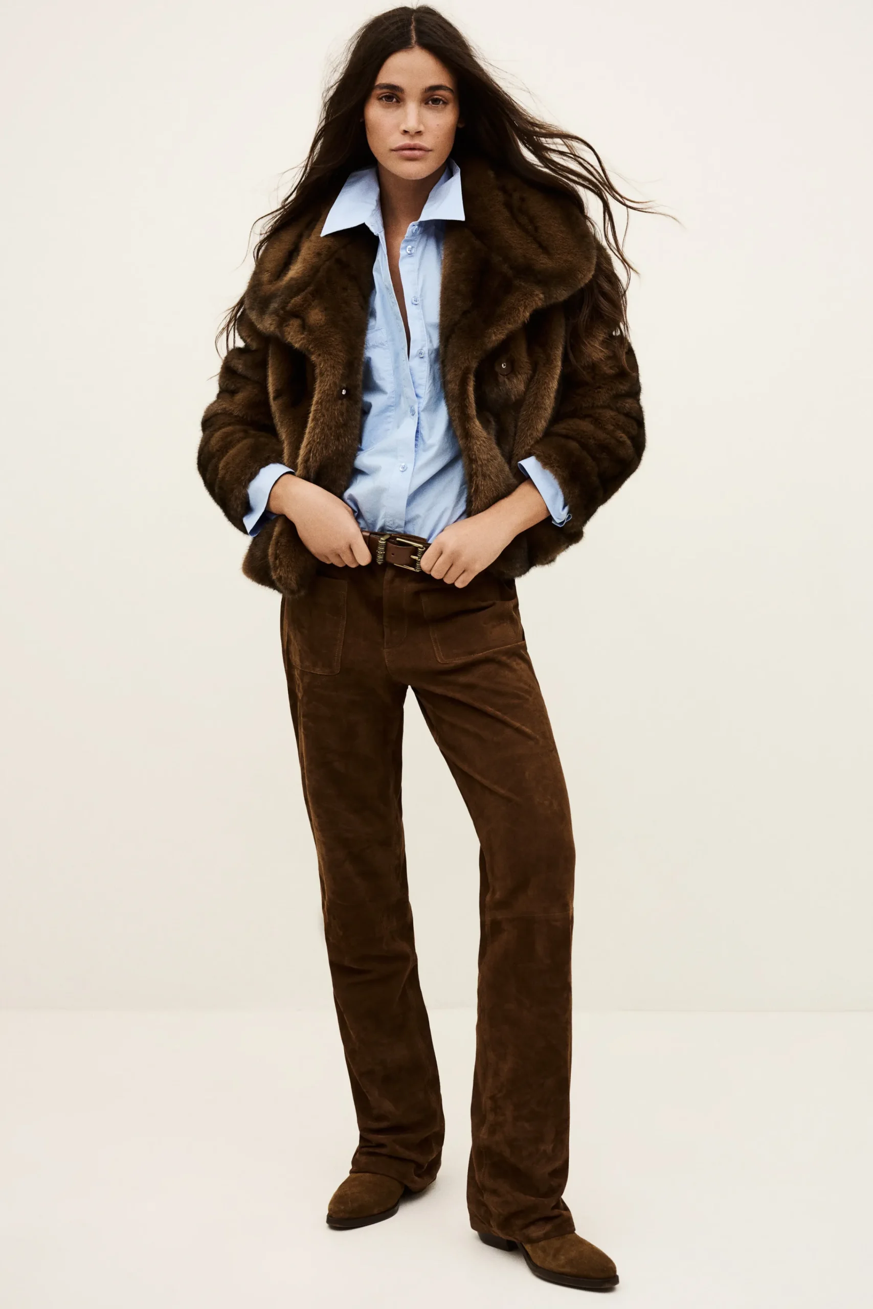Ba&Sh FOXY faux fur coat MARRON Online
