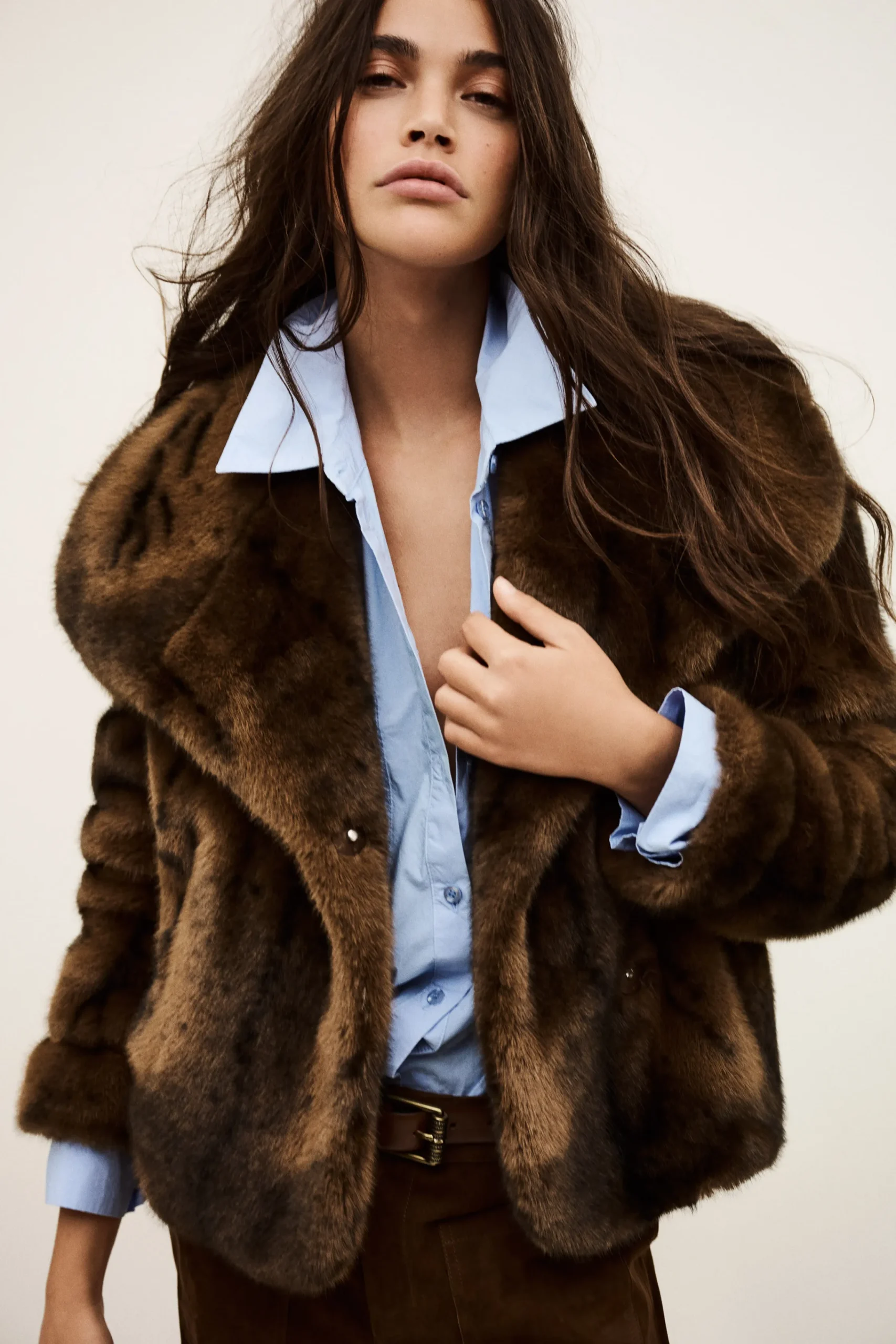 Ba&Sh FOXY faux fur coat MARRON Online