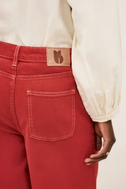 Ba&Sh FUSC denim-look trousers ROJO Clearance