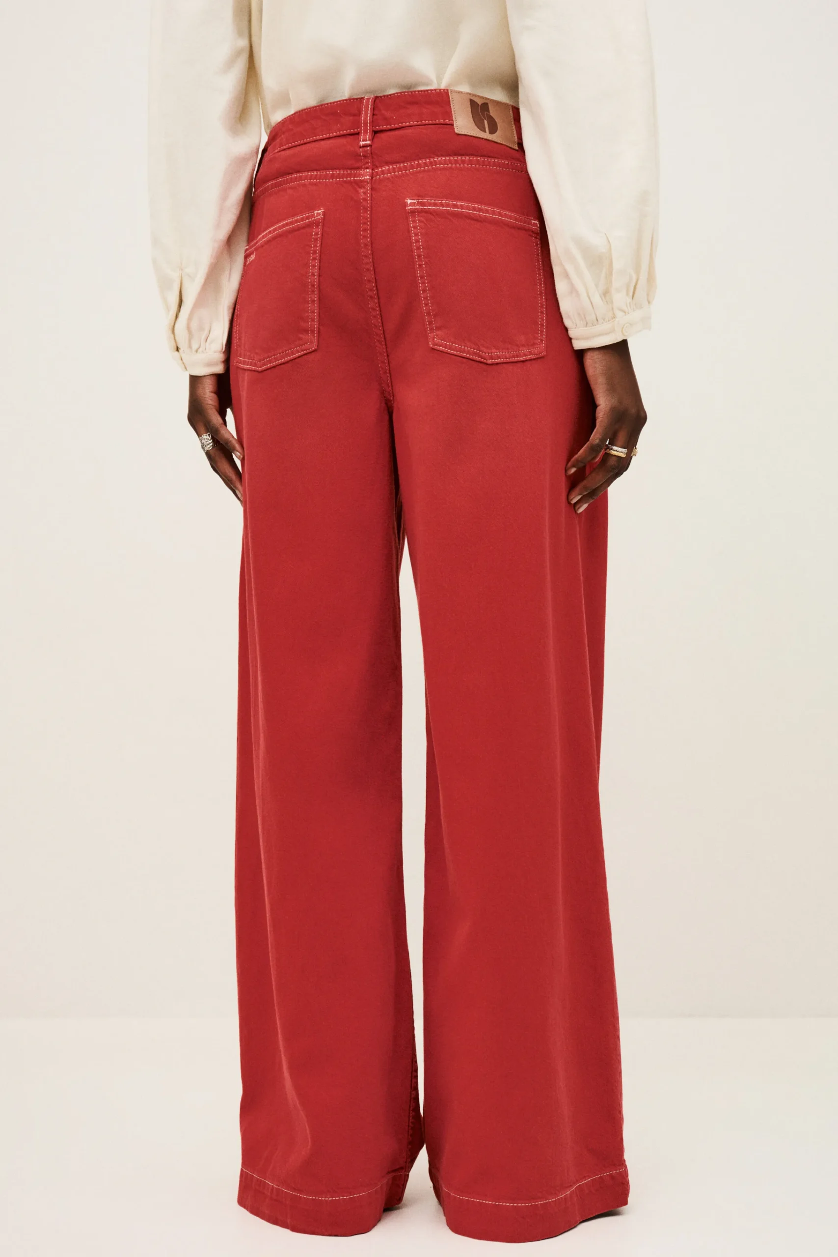 Ba&Sh FUSC denim-look trousers ROJO Clearance