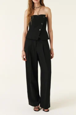 Ba&Sh GADWIN pantalones elegantes NEGRO Best
