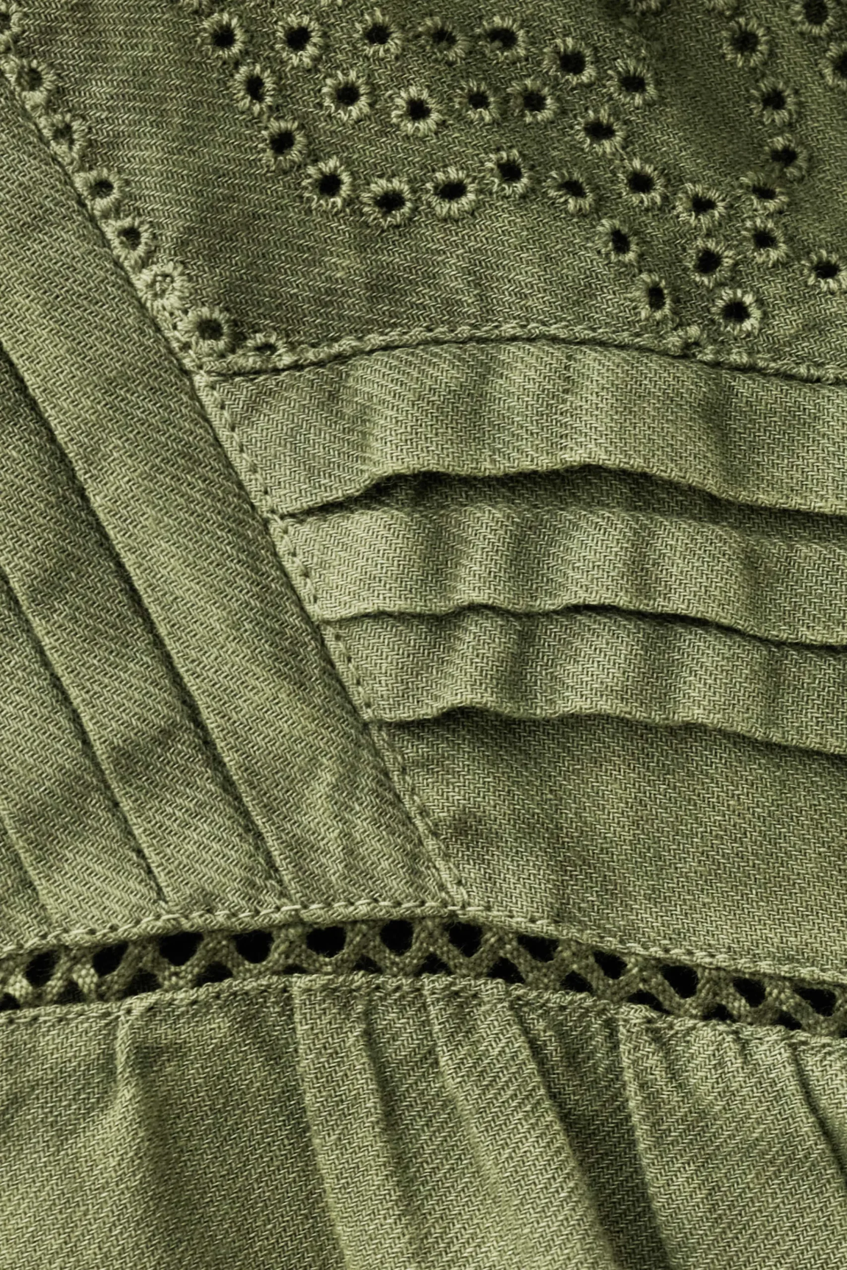Ba&Sh GILDA blusa bordada VERDE Clearance