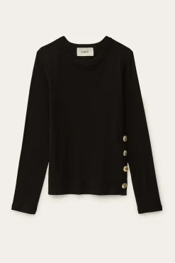Ba&Sh GIULIA T-SHIRT NEGRO