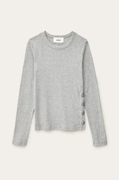 Ba&Sh GIULIA T-SHIRT GRIS Outlet